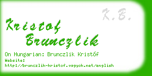 kristof brunczlik business card